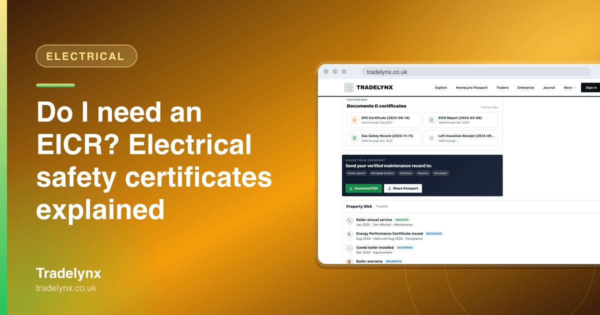Electrical · Do I need an EICR? Electrical safety certificates explained