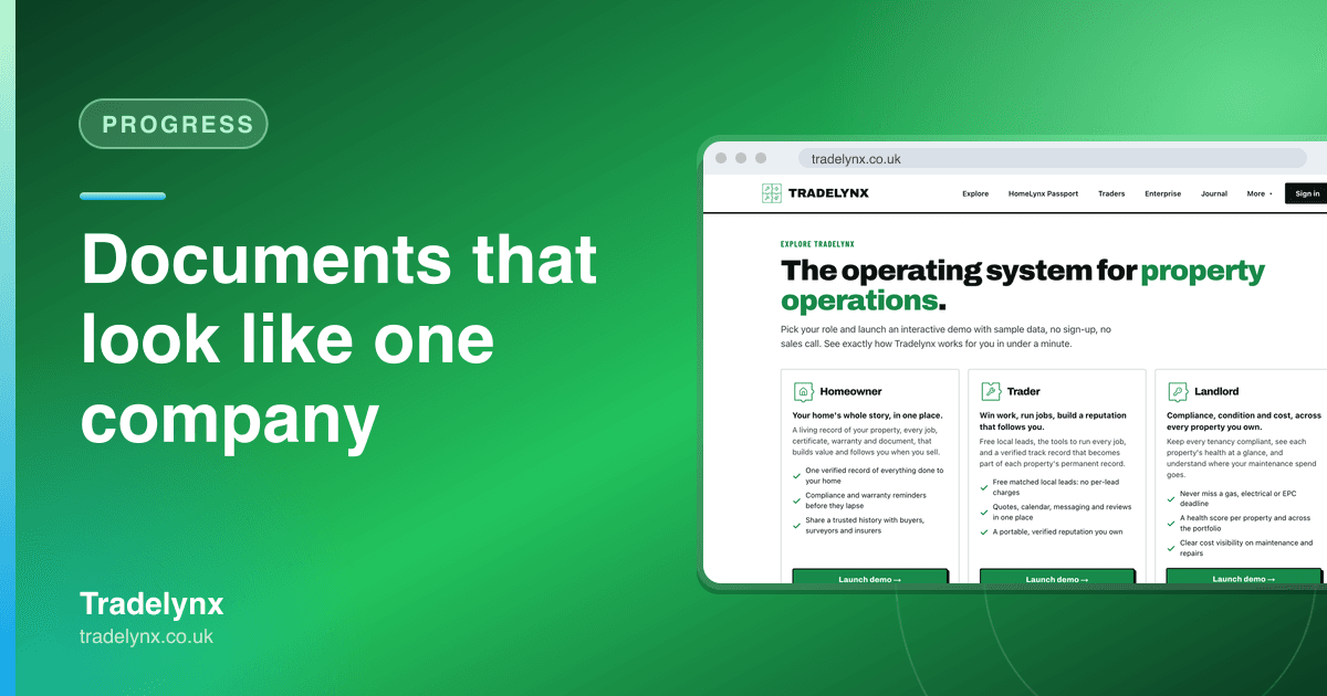 Progress · Documents that look like one company