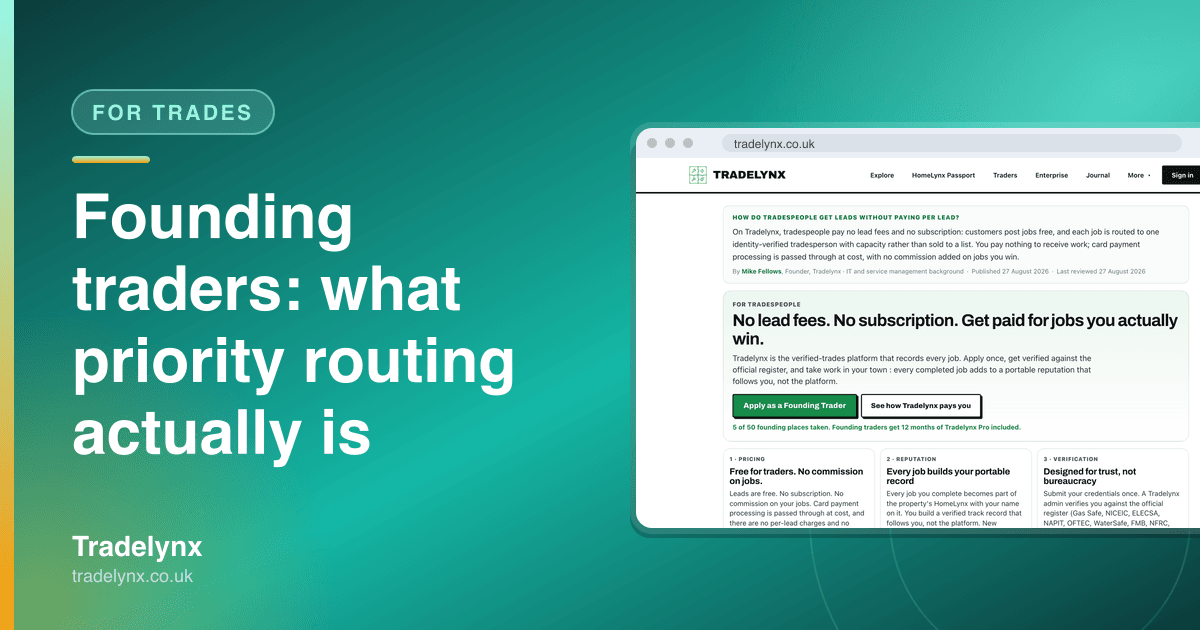 For trades · Founding traders: what priority routing actually is