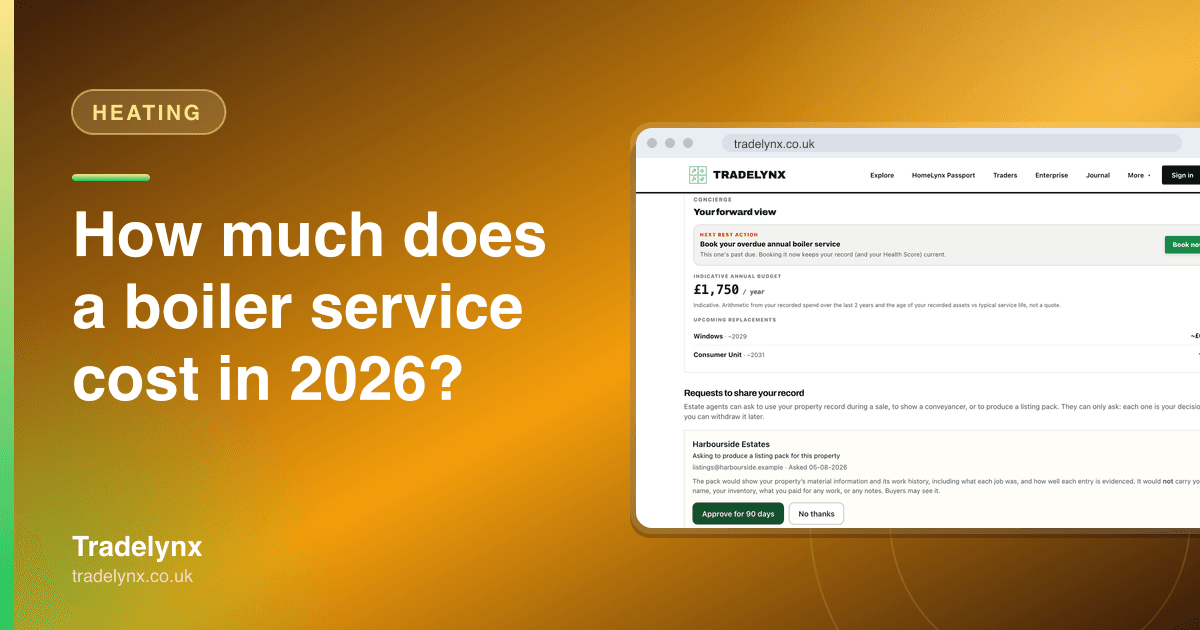 Heating · How much does a boiler service cost in 2026?