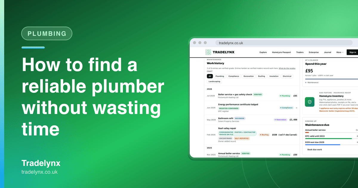 Plumbing · How to find a reliable plumber without wasting time