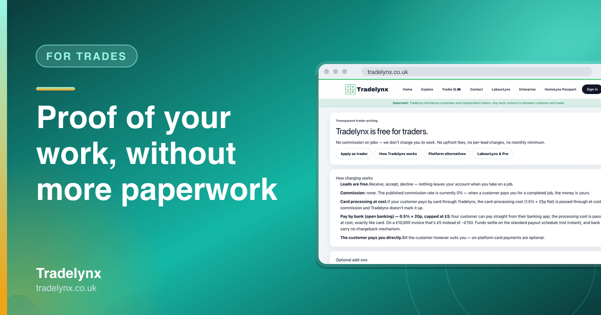 For trades — Proof of your work, without more paperwork