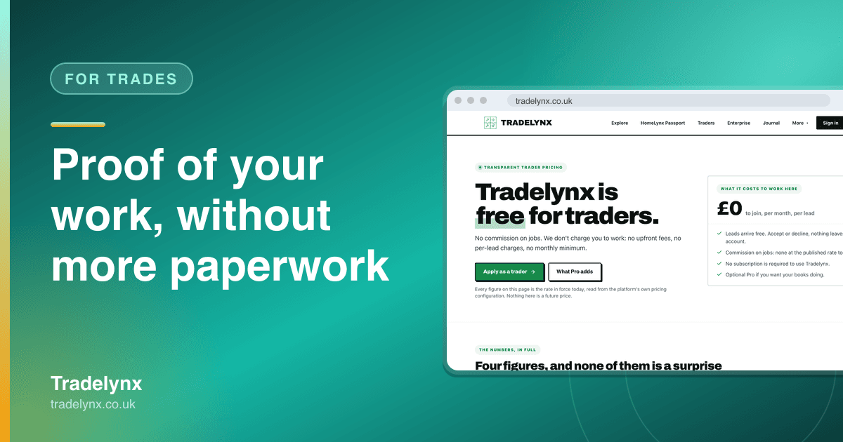 For trades · Proof of your work, without more paperwork