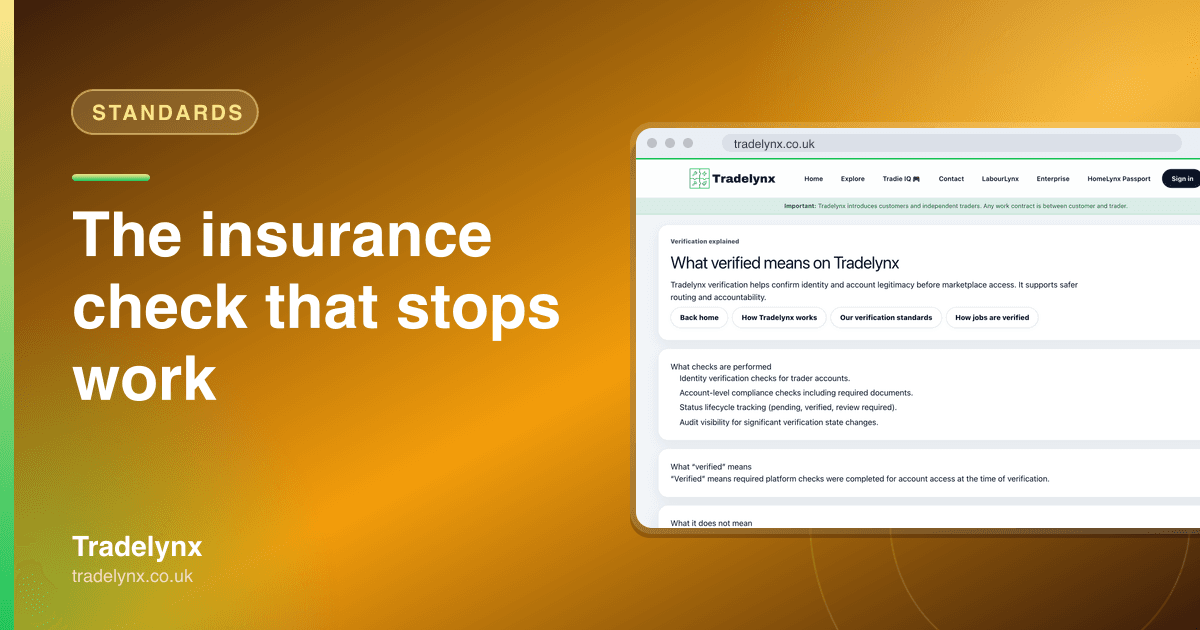 Standards — The insurance check that stops work