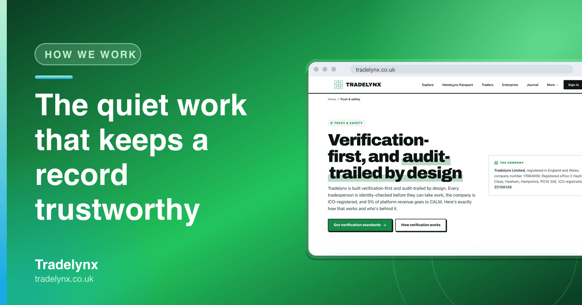 How we work · The quiet work that keeps a record trustworthy