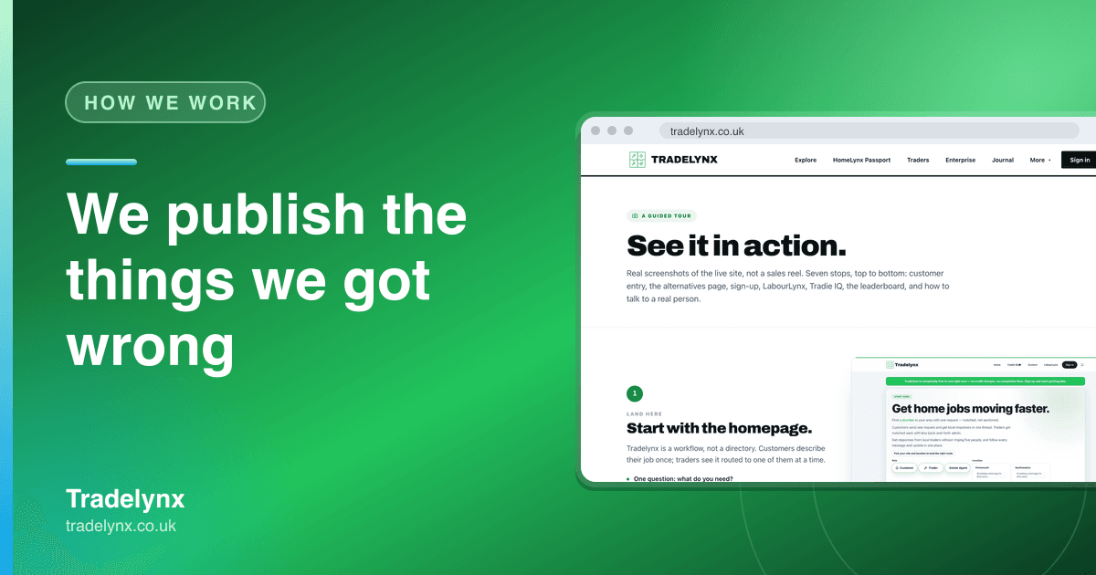 How we work · We publish the things we got wrong