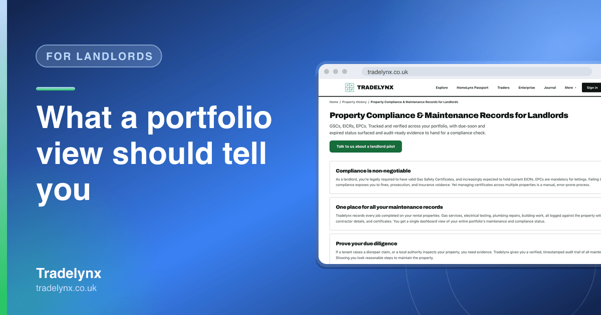 For landlords · What a portfolio view should tell you