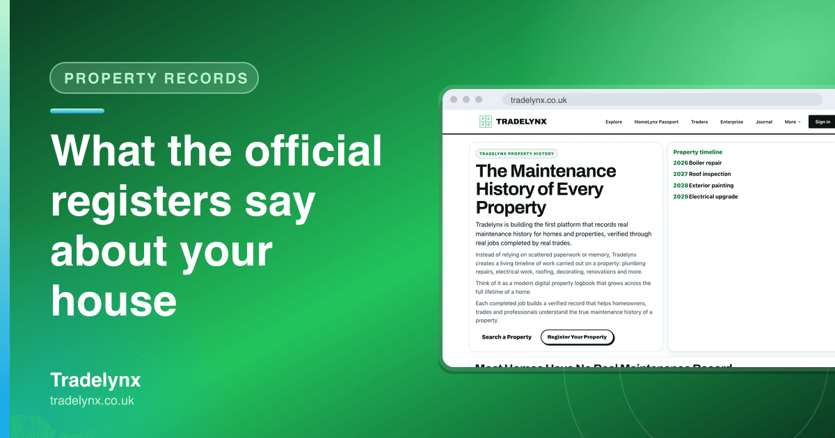 Property records · What the official registers say about your house